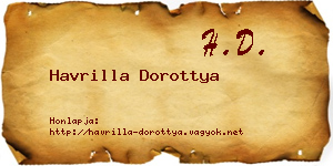 Havrilla Dorottya névjegykártya